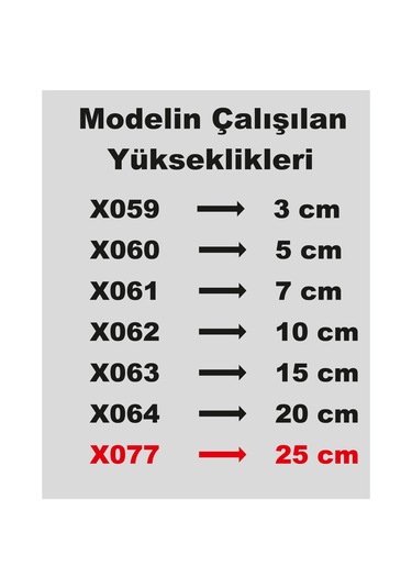 Stencil Harf Boyama Şablonu X077 Harf Yüksekliği 25 Cm