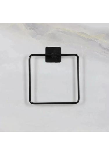 Kendiliğinden Yapışkanlı Siyah Paslanmaz Metal Kare Havluluk 4172 Çok Renkli