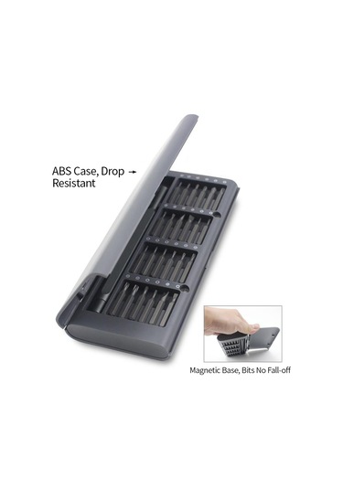 Moveevo 25 Parça Tamir Tornavida Seti - Cihaz Tamiri İçin Manyetik Uçlar Ve Dayanıklı Alüminyum Saplı Tornavida Takımı