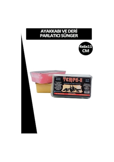 Tempo Naturel Ayakkabı ve Deri Parlatma Süngeri Siyah