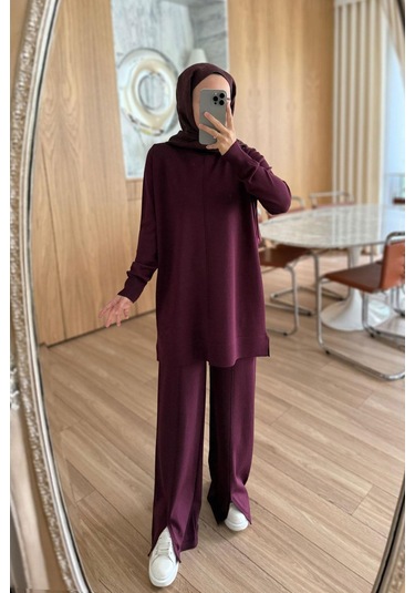 Arlena Premium Rayon Takım - Mürdüm Mürdüm