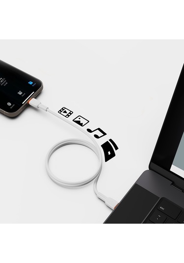 Lenyes Lc545 Type-c To Lightning Hızlı Şarj Özellikli Data Ve Şarj Kablosu 30w 1m Beyaz