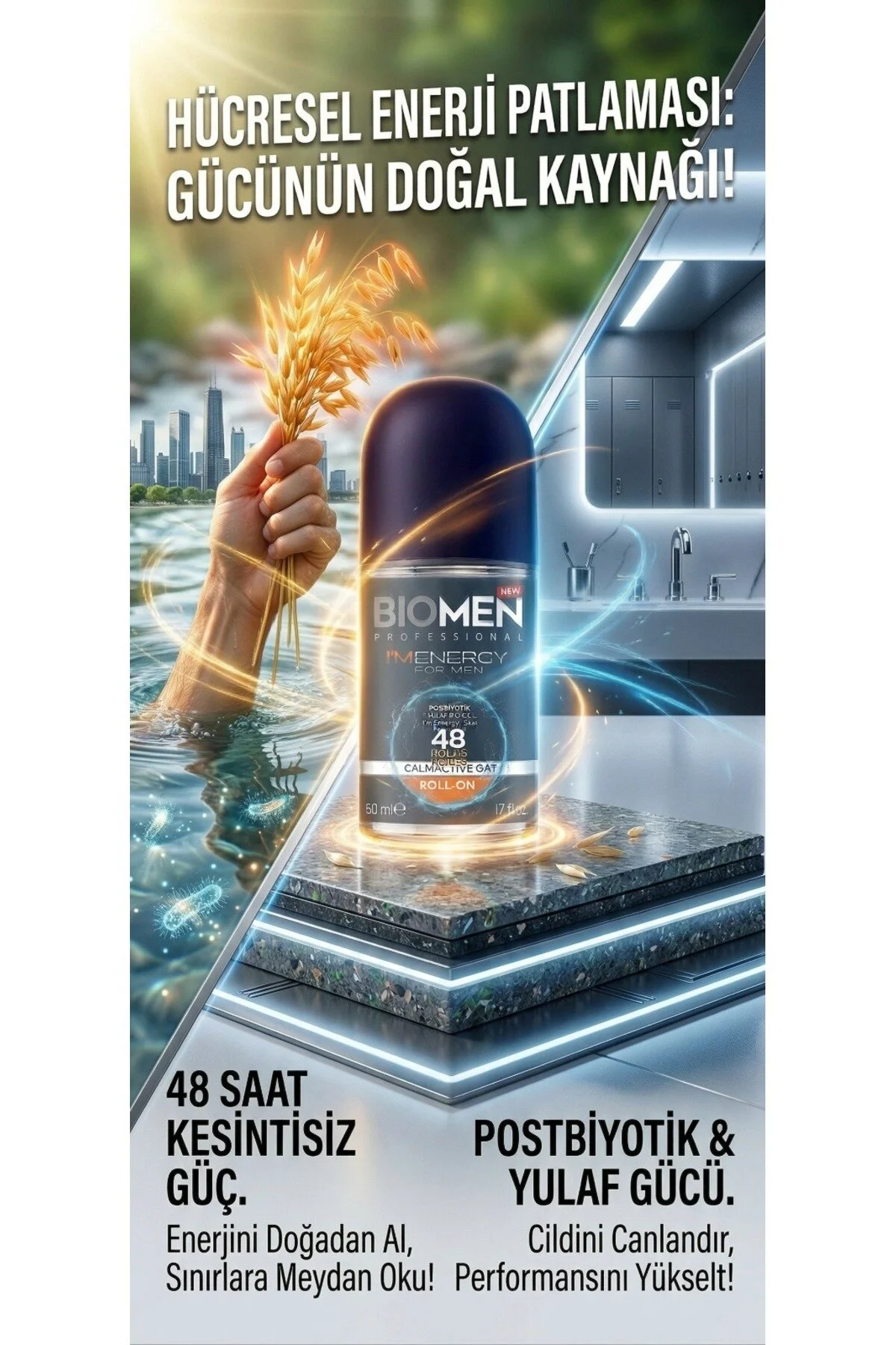 Biomen I'm Energy Erkek Roll-On Deodorant 50 ML