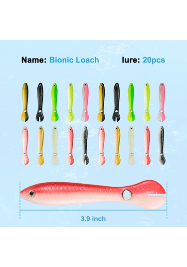 Teltree Bass, Turna Ve Alabalık İçin 10cm Yumuşak Yem: Karides Yağı Ve Parıltılı Pullarla Donatılmış, 20'li Paket, Tüm Mevsimlerde Kullanım