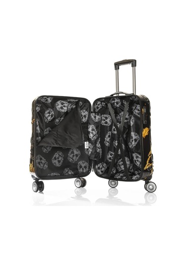 Ççs 5217 Kuru Kafa Polikarbon 3 Lü Valiz Seti-alevli Siyah