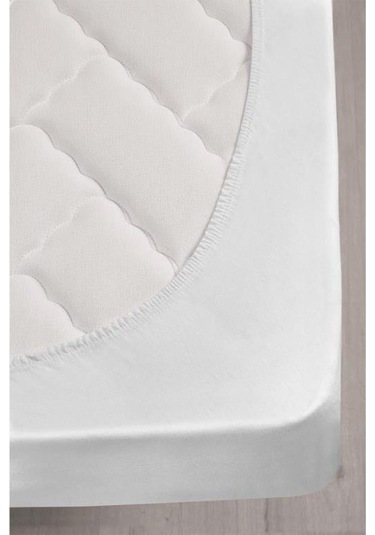 3d Kapitoneli Sıvı Geçirmez 90x190cm Fitted Tek Kişilik Alez Beyaz