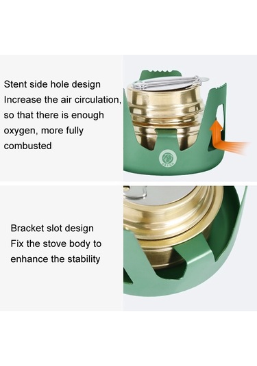Sones Cstur Y2218 Açık Ultralight Alüminyum Soba Kamp Balıkçılık Taşınabilir Sıvı Alkol Sobalar Bronz