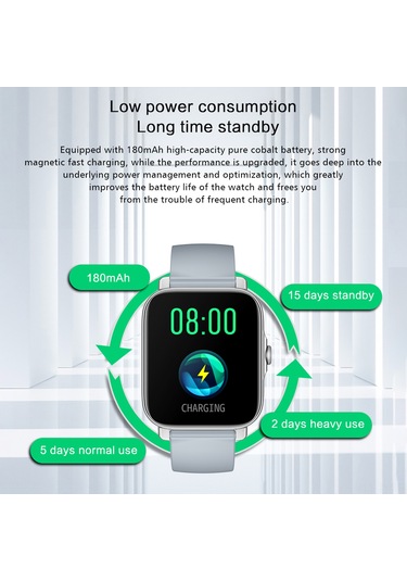 Teltree Gt30 1.69" Ekran Ip67 Su Geçirmez Akıllı Saat (İthalatçı Garantili) + Silikon Kordon