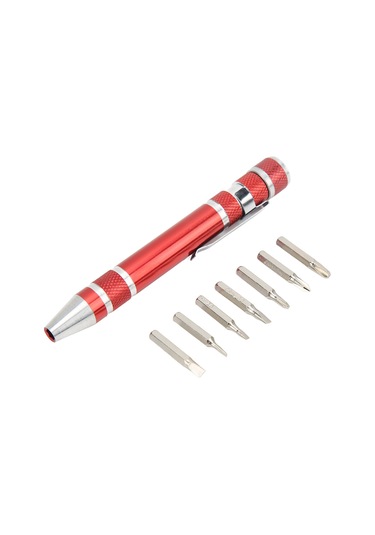 Wezone Alüminyum Cücelik Kalem 8'li Uçlu Manyetik Tamir Aleti Ev Ofis Uygun