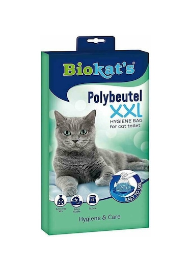 Biokat's Polybeutel XXL Boy Kedi Kumu Hijyen Torbası 12'li