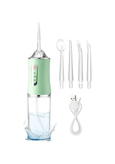 Willowhaven Pembe Şarj Edilebilir Diş İpi 800mah 360 Döner Başlık 4 Yedek Uç 3 Temizleme Modu