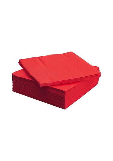 Ikea Fantastisk Peçete Kırmızı 50 Adet 40 x 40 CM