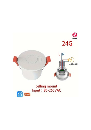Motion003 Zigbee 24g Tavan Zigbee3 0 Wifi 24g Mmwave Radar Insan Varligi Hareket Sensoru Isik Anahtari Parlaklik Algilama 110 220v