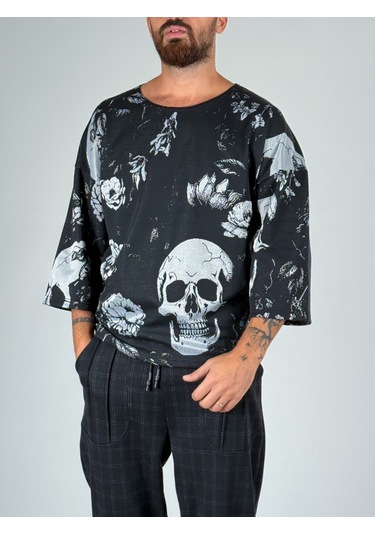 Kurukafa Desenli Fakir Kol Sweat Coc1040 Çok Renkli