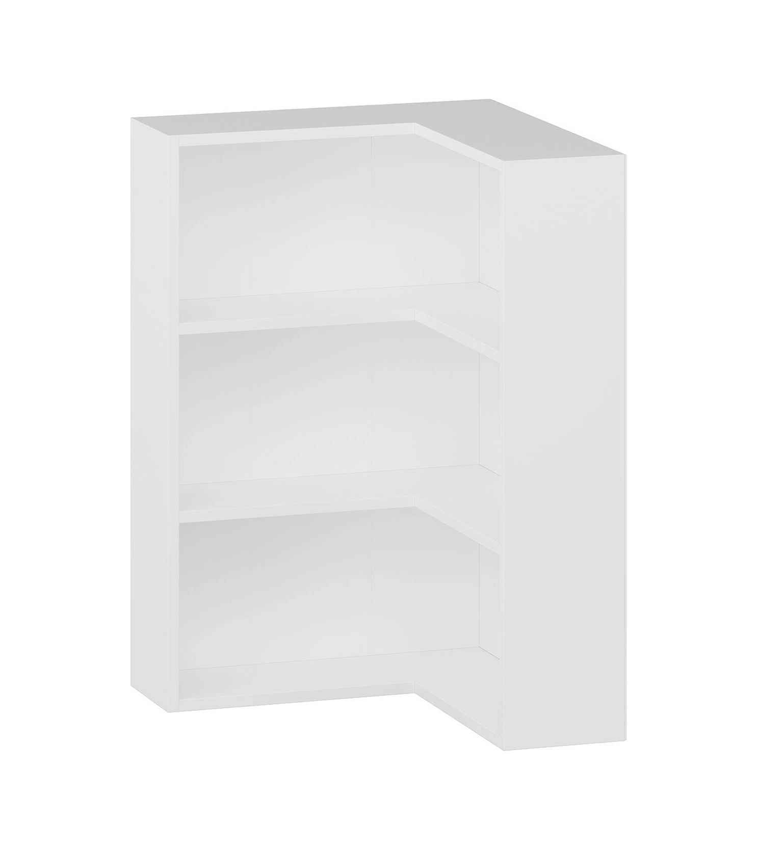 Adel 2 Raflı Köşe Kitaplık - Beyaz Beyaz