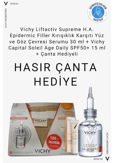 Vichy Liftactiv Supreme H.a. Epidermic Filler Kırışıklık Karşıtı Yüz Serumu 30 Ml+ Vichy Capital Sol