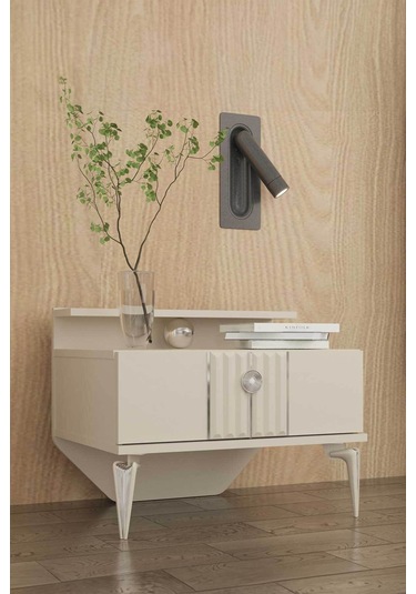 Modalife Vivaldi Tek Çekmeceli Komodin - Vizon