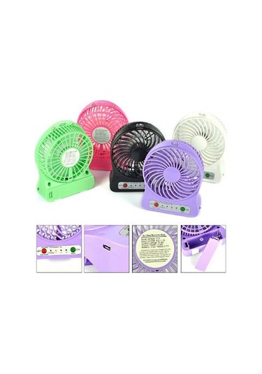 Periboia Şarjlı Taşınabilir Mini Fan - Vantilatör