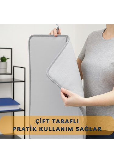 Buharlı Dikey Ütü Matı 5 Katman Asılabilir Yanmaz Keçeli 50x80 Cm
