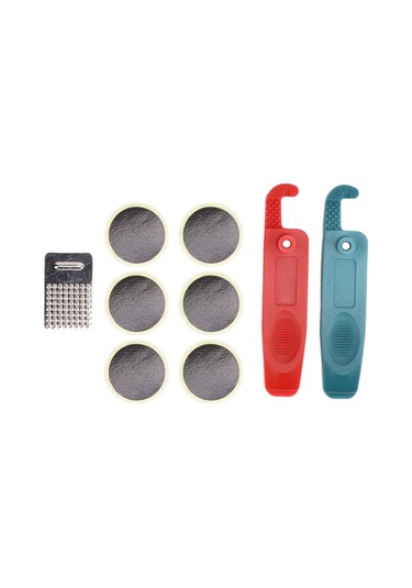 Geeroyoo Bisiklet Tamir Seti, Lastik Tamir Aleti, Kauçuk Patçalar, Çekiç Ve File İle Gluonsuz, Dağ Bisikletleri İçin, Dayanıklı Malzeme, Taşınabilir Yeşil Yeşil