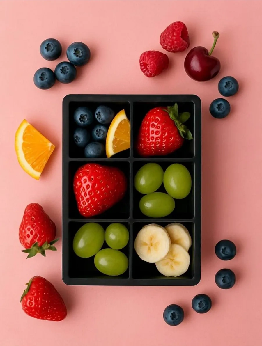 Vesna Krasna Büyük Küpler İçin Kapaklı Silikon Buz Kalıbı 345114909 Siyah