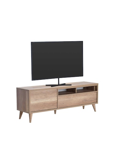 Retro Wide Kapaklı Çekmeceli Tv Sehpası - Tori