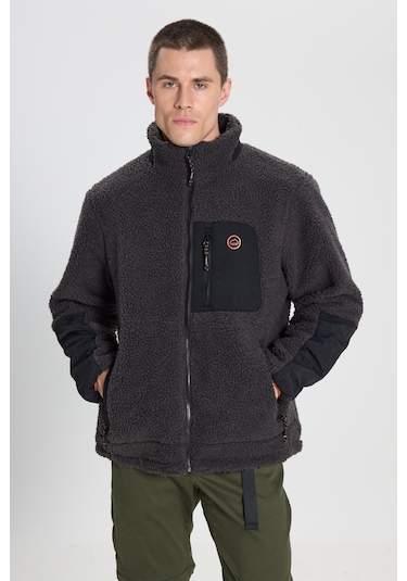 Wrangler All Terrain Gear Relaxed Fit Geniş Kesim Antrasit Sherpa Ceket W232218003 Antrasit