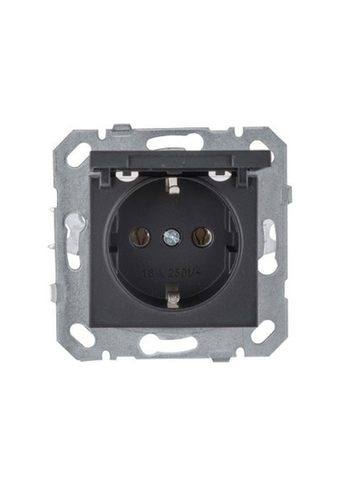 Netelsan Byobu Siyah Kapaklı Topraklı Priz Çerçevesiz