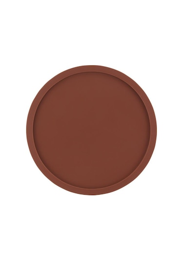 Kahverengi Silikon Bardak Yuvarlak 10cm Kalın Yalıtımlı Coaster İçecek Kupası Kahve Altlığı Kahverengi