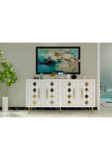 Domect Kb150 Konsol Beyaz-altın