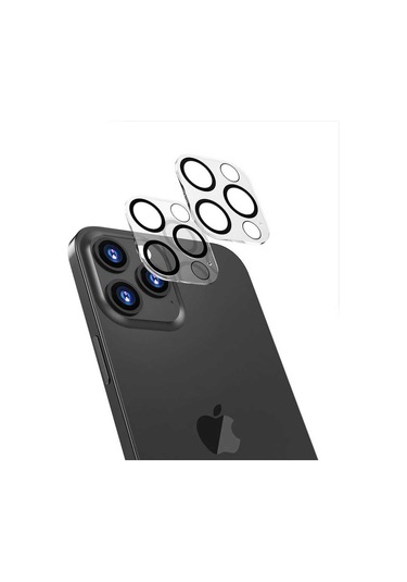 Noktaks - iPhone Uyumlu 13 Pro Max - Kamera Lens Koruyucu Cl-05 - Şeffaf