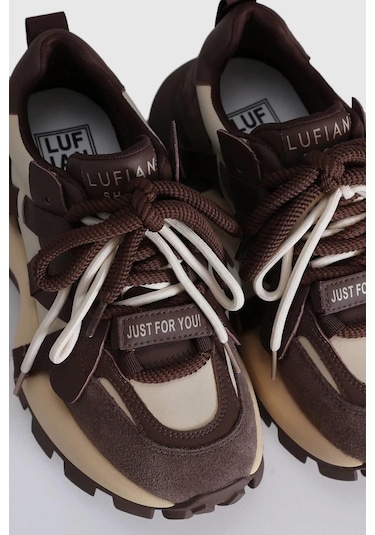 Lufian Yoko Kahverengi Hakiki Deri Kadın Sneaker Ayakkabı Kahverengi