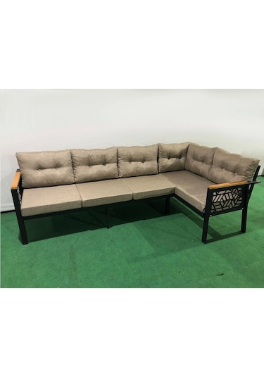 Melisa 3+2 Köşe Yön Değiştirilebilir Koltuk Takımı Balkon-bahçe-kafe-çay Seti Fonksiyonel Cappuccino