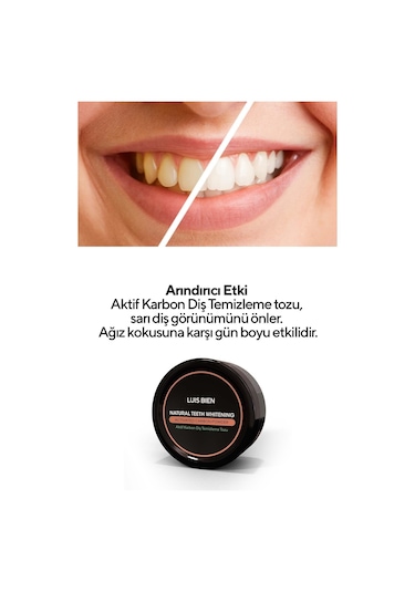 Luis Bien Aktif Karbon Diş Temizleme ve Beyazlatma Tozu 50 G