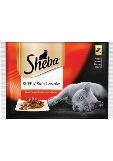 Sheba Karışık Etli Pouch Yetişkin Kedi Yaş Maması 4 x 85 G 13'lü