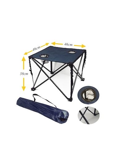 Katlanır Kamp Masası Çantalı Bardak Gözlü Iki Renk Ha041-42 (46468777)
