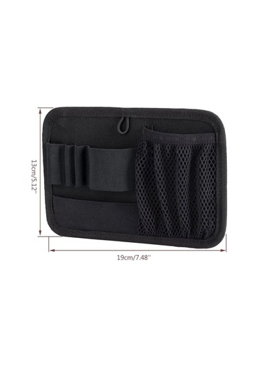 Hangfox Siyah Nilon Taktik Çanta İç Inserti - Modüler Ağızlı Çantalar İçin, El Feneri, Kalem, Anahtar Vb. Küçük Eşyalar İçin Organizatör Panel 19x13cm