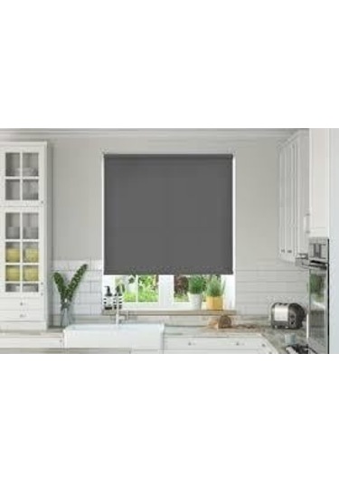 Antrasit Mat Stor Perde Etek Dilimsiz Güneşlik Perde Güneşlik Stor Perde Antrasit