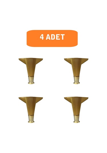 Homdep Kanepe Koltuk Tv Ünitesi Konsol Yükseltme Kumru Model Plastik Ayak 15 Cm Gold Renk 4 Adet Gold