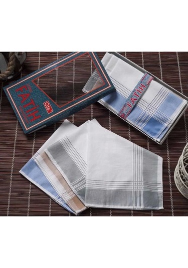 Fatih Kutulu 40x40 Cm Düzine 12 Adet Kumaş Mendil Fm 01 Çok Renkli