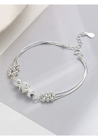 925 Ayar Gümüş Boncuk Top Bileklik