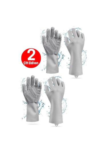 Sihirli Silikon Bulaşık Yıkama Eldiveni Tencere Tava Ovma Lavabo Mutfak Fırın Temizlik Iş Eldiven