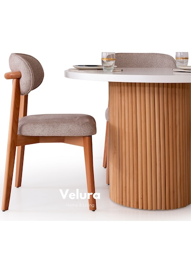 Talia Yemek Odası Takımı Yemek Masası + 4 Adet Sandalye Beyaz