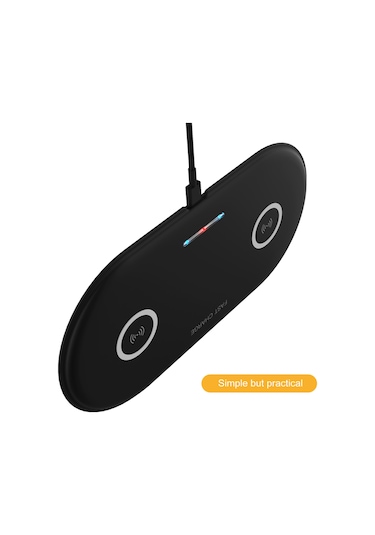 Geeksen Ht-02 Beyaz İki Portlu Kablosuz Şarj Cihazı - 7.5w Ve Samsung Uyumlu 10w Hızlı Şarj Desteği