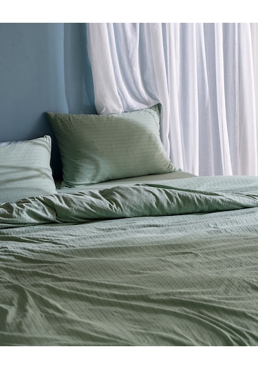 Madame Coco Marlene Tek Kişilik %100 Pamuk Penye Lastikli Nevresim Takımı - Haki 8684427199060 Çok Renkli