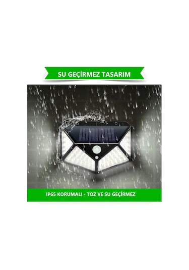 Güneş Enerjili Solar Bahçe Lambası Hareket Sensörlü 100 Led (483338461)