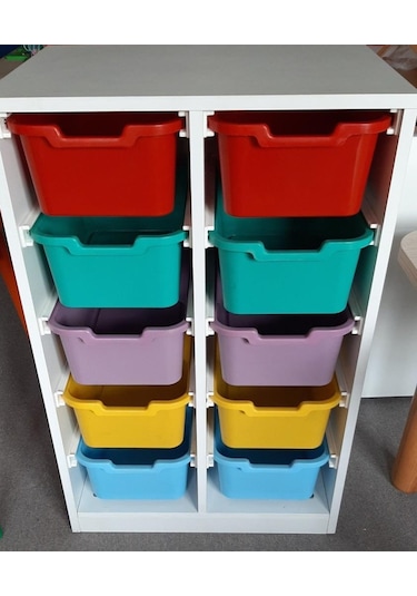 Dolap Plastik 10 Çekmeceli Çok Renkli