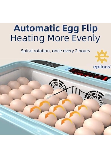 Kuluçka Makinesi Epo-s64 Yumurtalık 5 Programlı Tam Otomatik