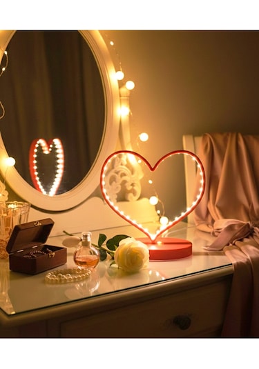 Sincara Home Kalp Led Hediye Sevgililer Günü Özel Kırmızı Kalp