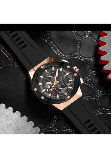 Curren Erkek Saati Açık Hava Eğlence Spor Takvim Kuvars Dairesel Bilek Saati Mavi Diğer